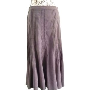 Midi Grey trumpet fit and flare skirt